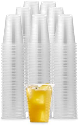 מונפיקס 500 מארז 7 כוסות פלסטיק שקופות, כוסות שתייה חד פעמיות, כוסות מסיבות פלסטיק, כוסות פלסטיק שקופות